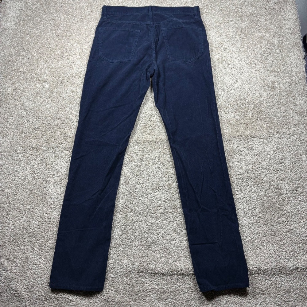 Sid Mashburn Mens Navy Blue Corduroy Pants 32x32 Slim Straight Button Fly Cotton